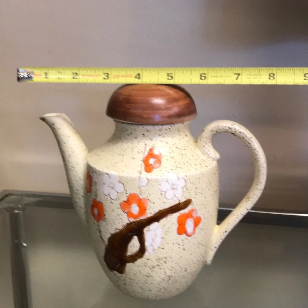 Vintage 1960's MCM Pottery Tea‎ Pot